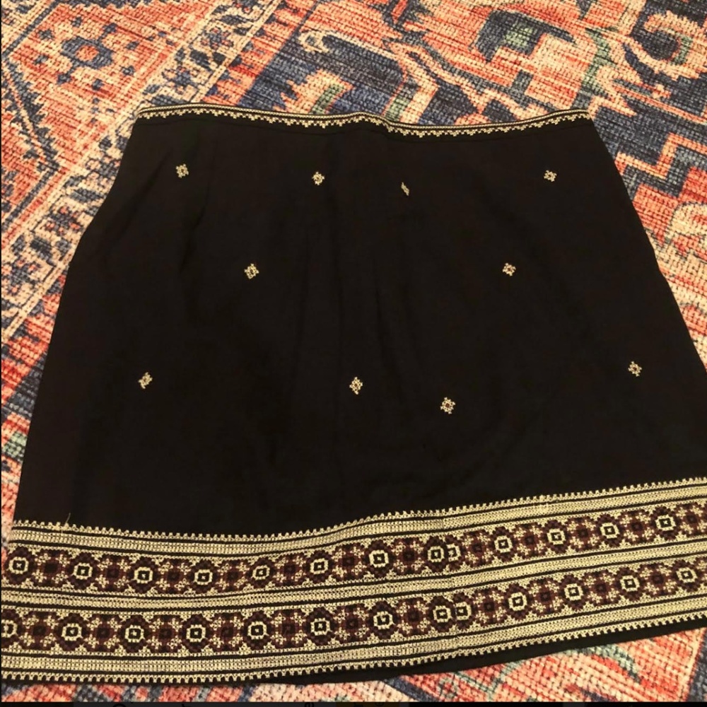 Madewell Black/Patterned Skirt - Brand New